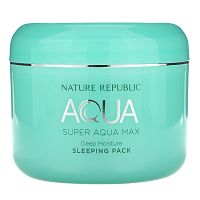 Nature Republic, Super Aqua Max, маска для сна с глубоким увлажнением, 100 мл (3,38 жидк. Унции)