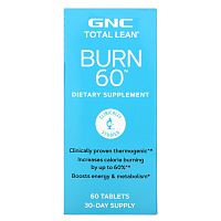 GNC, Total Lean, Burn 60, средство для эффективного сжигания жира, 60 таблеток