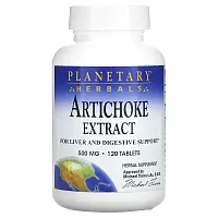Planetary Herbals, Artichoke Extract, 500 mg, 120 Tablets