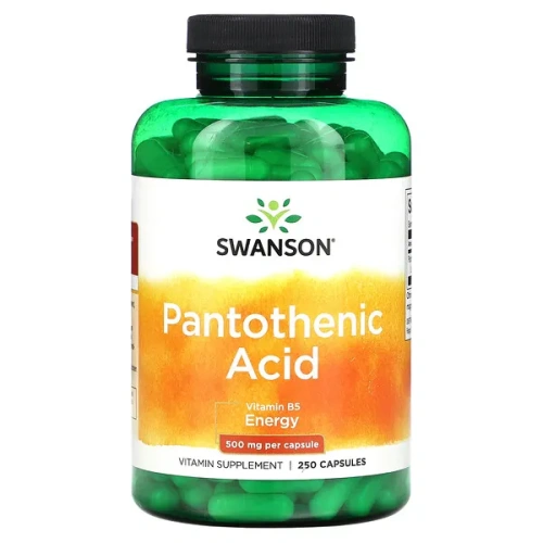 Swanson, Pantothenic Acid, 500 mg, 250 Capsules