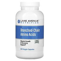 Lake Avenue Nutrition, аминокислоты с разветвленными цепями, 240 растительных капсул