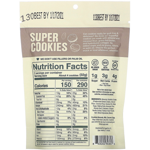 SuperFat, кетопеченье, сникердудль, 64 г (2,25 унции) фото 2