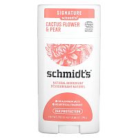 Schmidt's, Натуральный дезодорант, цветы кактуса и груша, 75 г (2,65 унции)
