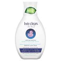 Live Clean, Baby, для успокаивающих процедур перед сном, пенящееся средство для купания, 300 мл (10 мл)