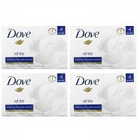 Dove, Мыло Beauty Bar, глубокое увлажнение, белое, 4 шт., По 106 г (3,75 унции)