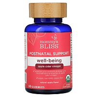 Mommy's Bliss, Postnatal Support, Well-Being, Natural Apple, 60 Gummies