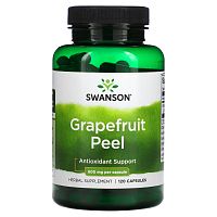 Swanson, Цедра грейпфрута, 600 мг, 120 капсул