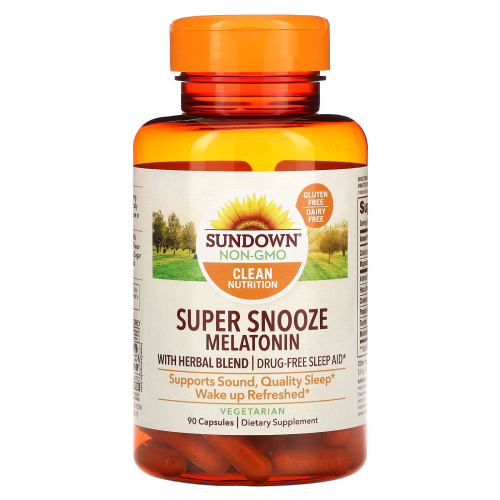Sundown Naturals, Мелатонин Super Snooze, 5 мг, 90 капсул фото 3