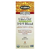 Flora, Udo&#x27;s Choice, Certified Organic Udo&#x27;s Oil, High Lignan 3-6-9 Blend, 17 fl oz (500 ml)