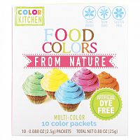 ColorKitchen, Пищевые красители от природы, многоцветные, 10 цветных пакетиков по 3 г (0,11 унции)