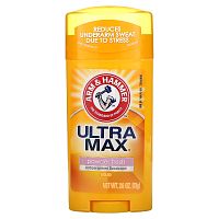 Arm & Hammer, UltraMax, твердый дезодорант-антиперспирант для женщин, свежий пудровый аромат, 73 г (2,6 унции)