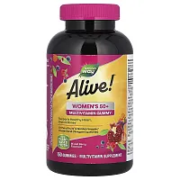 Nature&#x27;s Way, Alive! Women&#x27;s 50+ Gummy Multivitamin, Mixed Berry, 150 Gummies