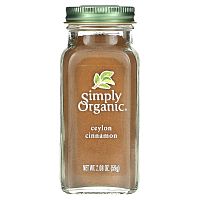Simply Organic, Органическая цейлонская корица, 2,08 унций (59 г)