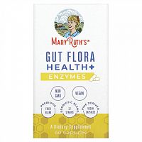 MaryRuth's, Gut Flora Health + Enzymes, 60 Capsules