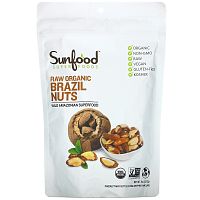 Sunfood, сырые органические бразильские орехи, 227 г (8 унций)
