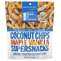 Made in Nature, Organic Coconut Smiles, клен и ваниль, 85 г (3 унции)