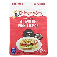 Chicken of the Sea, Wild Caught Alaskan Pink Salmon, Everything Bagel Seasoning, 2.5 oz (70 g)