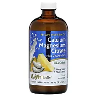 LifeTime Vitamins, Calcium Magnesium Citrate, Plus Vitamin D3, Piña Colada, 16 fl oz (473 ml)