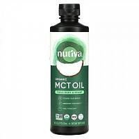 Nutiva, 100% органическое кокосовое масло MCT, неароматизированное, 473 мл (16 жидк. унций)