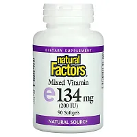 Natural Factors, Mixed Vitamin E, 134 mg (200 IU), 90 Softgels