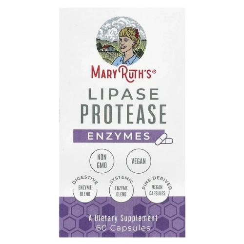 MaryRuth&#x27;s, Lipase Protease Enzymes, 60 Capsules