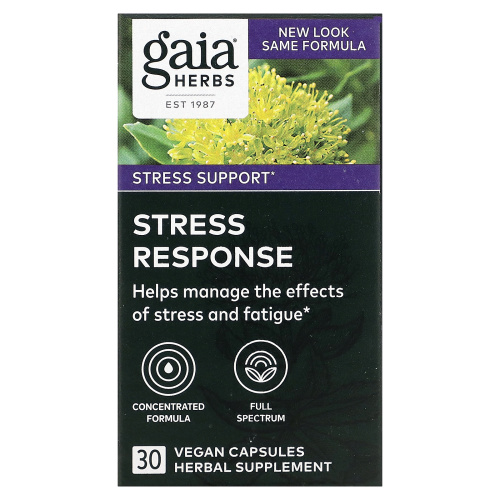 Gaia Herbs, Stress Response, 30 веганских капсул