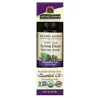 Nature&#x27;s Answer, 100% Pure Organic Essential Oil Blend, Alpine Fresh, 0.5 fl oz (15 ml)