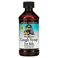 Source Naturals, Микстура от кашля для детей, великолепный вкус вишни, 8 жидких унций (236 мл)