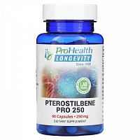 ProHealth Longevity, Птеростильбен про 250, 250 мг, 60 капсул