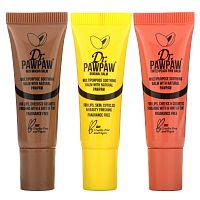 Dr. PAWPAW, Mini Nude Collection, Multipurpose Balms, Riche Mocha, Original & Peach Pink, 3 Pack
