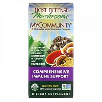 Fungi Perfecti, MyCommunity, мультикомплекс из 17 видов грибов, 60 вегетарианских капсул