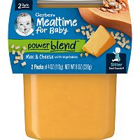 Gerber, Ужин из макарон и сыра с овощами, 2nd Foods, 2 пакетика по 113 г (4 унции)