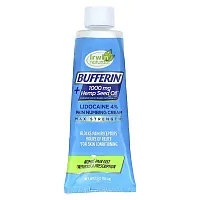 Bufferin, Lidocaine 4% Pain Numbing Cream, Max Strength, 2.7 oz (76.5 g)