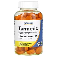 Nutricost, Turmeric, Lemon, 120 Gummies