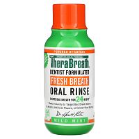 TheraBreath, Ополаскиватель для рта Fresh Breath, мягкий вкус мяты, 3 жидких унции (88,7 мл)