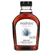 Madhava Natural Sweeteners, органическая янтарная необработанная голубая агава, 667 г (23,5 унции)