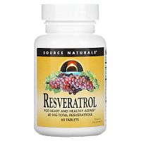 Source Naturals, Ресвератрол, 60 таблеток