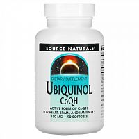 Source Naturals, Убихинол CoQH​​, 100 мг, 90 капсул