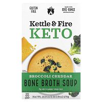 Kettle & Fire, кетогенный костный бульон, брокколи и чеддер, 479 г (16,9 унции)