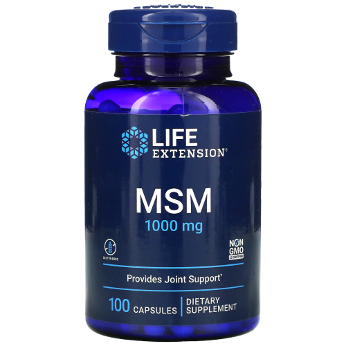 Life Extension, МСМ, 3000 мг, 100 капсул (1000 мг в 1 капсуле)