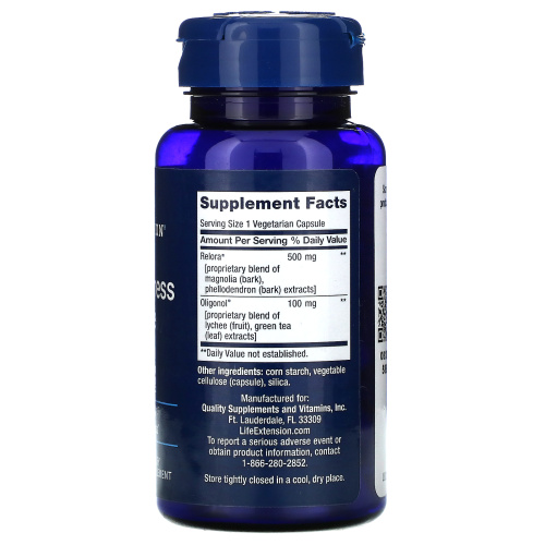 Life Extension, Кортизол-стрессовый баланс, 30 вегетарианских капсул фото 2