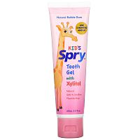 Xlear, Kid's Spry, зубной гель с ксилитолом, 3 месяца и старше, натуральный вкус жевательной резинки, 60 мл (2,0 жидк. унции)
