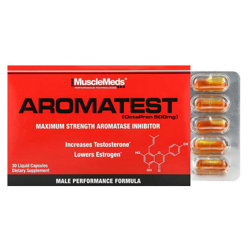 MuscleMeds, Aromatest, 500 mg, 30 Liquid Capsules