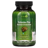 Irwin Naturals, Yohimbe-Plus, максимальное улучшение, 100 желатиновых капсул