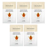 Idealove, Superfood Skin Savior, маска для лица с суперфудами, миндаль, 5 шт. по 20 мл (0,68 жидк. унции)