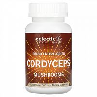 Eclectic Herb, свежие сублимированные грибы кордицепс, 560 мг, 120 вегетарианских капсул