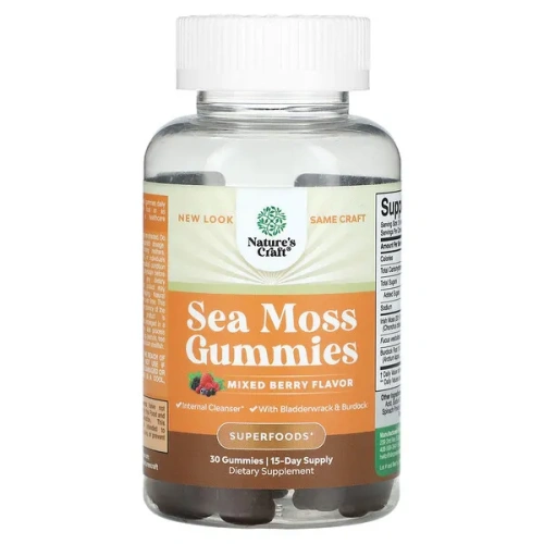Nature&#x27;s Craft, Sea Moss Gummies, Mixed Berry , 30 Gummies