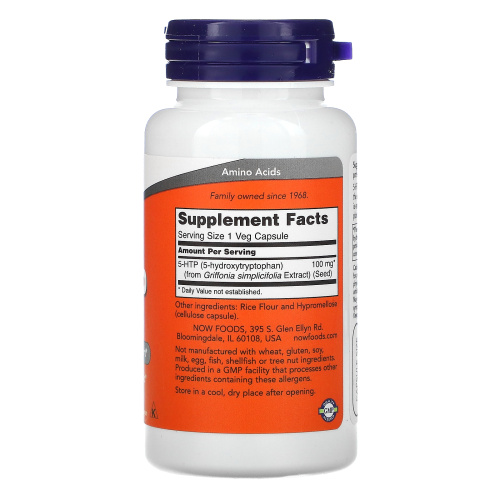 Now Foods 5-HTP 100 мг 60 капсул фото 2