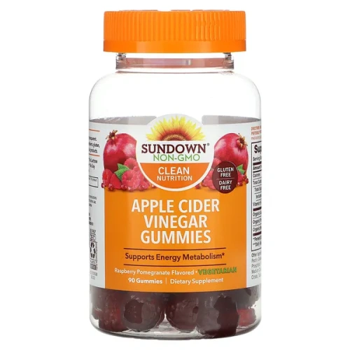Sundown Naturals, Apple Cider Vinegar Gummies, Raspberry Pomegranate , 90 Gummies