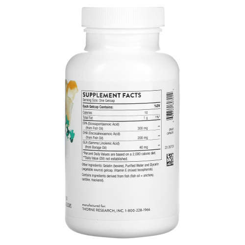 Thorne Research, Omega Plus, 90 желатиновых капсул фото 2